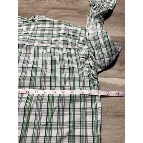 Ecko Unltd Plaid Button Down Shirt Mens Large Green White Cotton Long Sleeve Y2K - Picture 5 of 7